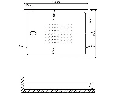 Заказать Акриловый поддон для душа Grossman 120х80 GR-31200920L Белый в магазине сантехники Santeh-Crystal.ru