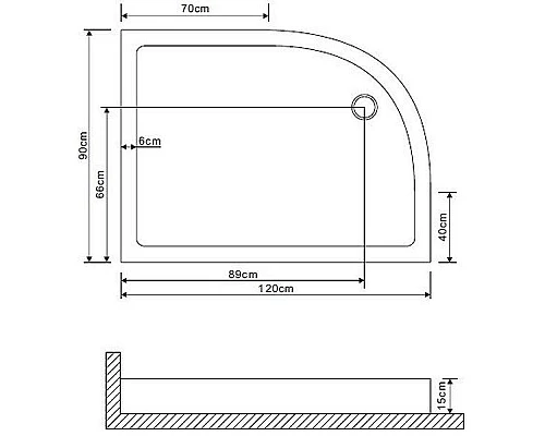 Купить Акриловый поддон для душа Grossman 120х90 GR-41210920R Белый в магазине сантехники Santeh-Crystal.ru