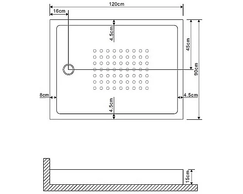 Купить Акриловый поддон для душа Grossman 120х90 GR-11200920R Белый в магазине сантехники Santeh-Crystal.ru
