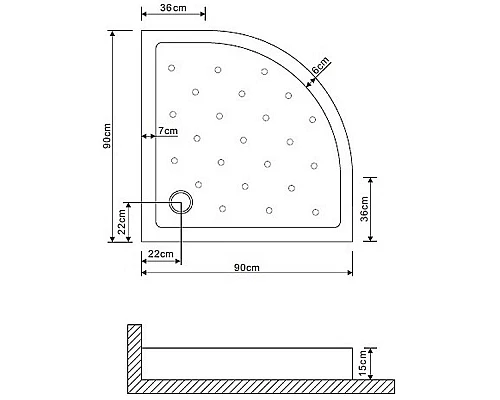 Заказать Акриловый поддон для душа Grossman 90х90 GR-119009020 Белый в магазине сантехники Santeh-Crystal.ru