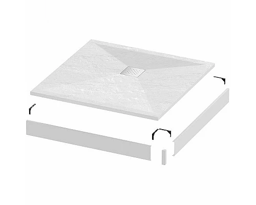 Приобрести Душевой поддон из искусственного камня Grossman Strong 100x100 GR-S1100100Q Белый в магазине сантехники Santeh-Crystal.ru