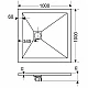Приобрести Душевой поддон из искусственного камня Grossman Strong 100x100 GR-S2100100Q Графит в магазине сантехники Santeh-Crystal.ru