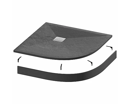 Приобрести Душевой поддон из искусственного камня Grossman Strong 100x100 GR-S2100100 Графит в магазине сантехники Santeh-Crystal.ru