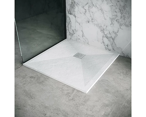 Приобрести Душевой поддон из искусственного камня Grossman Strong 90x90 GR-S19090Q Белый в магазине сантехники Santeh-Crystal.ru