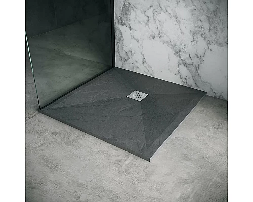 Купить Душевой поддон из искусственного камня Grossman Strong 90x90 GR-S29090Q Графит в магазине сантехники Santeh-Crystal.ru