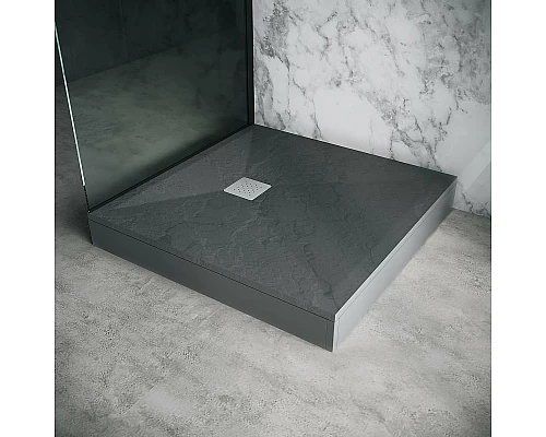 Купить Душевой поддон из искусственного камня Grossman Strong 90x90 GR-S29090Q Графит в магазине сантехники Santeh-Crystal.ru