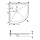 Заказать Душевой поддон из искусственного камня Grossman Strong 90x90 GR-S29090 Графит в магазине сантехники Santeh-Crystal.ru