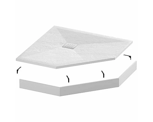 Приобрести Душевой поддон из искусственного камня Grossman Strong 100x100 GR-S1100100D Белый в магазине сантехники Santeh-Crystal.ru