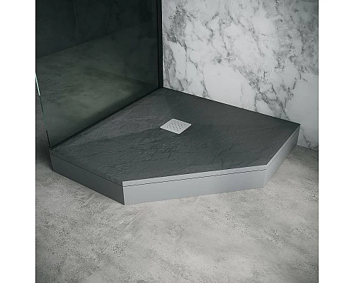 Купить Душевой поддон из искусственного камня Grossman Strong 90x90 GR-S29090D Графит в магазине сантехники Santeh-Crystal.ru