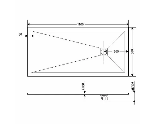 Приобрести Душевой поддон из искусственного камня Grossman Strong 80x110 GR-S180110Q Белый в магазине сантехники Santeh-Crystal.ru