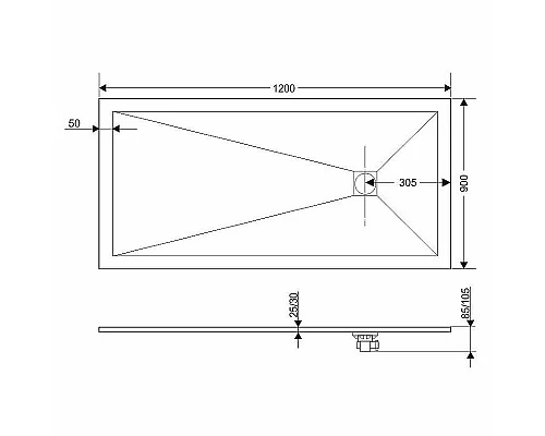 Купить Душевой поддон из искусственного камня Grossman Strong 90x120 GR-S190120Q Белый в магазине сантехники Santeh-Crystal.ru