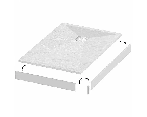 Купить Душевой поддон из искусственного камня Grossman Strong 70x100 GR-S170100Q Белый в магазине сантехники Santeh-Crystal.ru