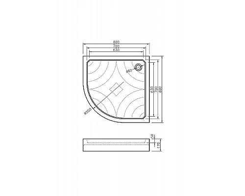 Заказать Акриловый поддон для душа Koller Pool Grace 80X80 GRACE80R Белый в магазине сантехники Santeh-Crystal.ru