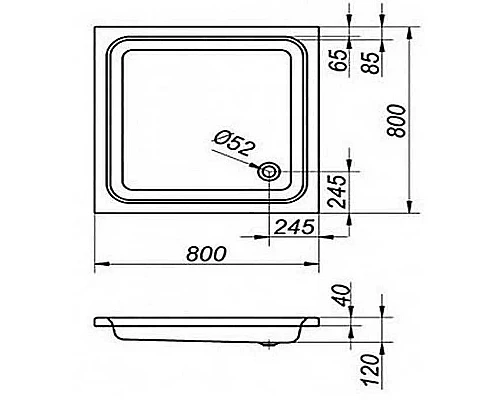 Приобрести Акриловый поддон для душа Kolpa San Pearl 80x80 563070 Белый в магазине сантехники Santeh-Crystal.ru