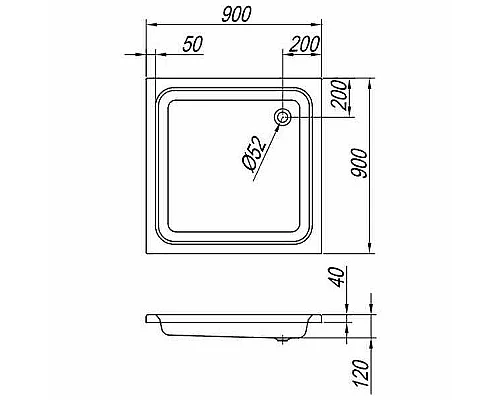Купить Акриловый поддон для душа Kolpa San Pearl 90x90 563080 Белый в магазине сантехники Santeh-Crystal.ru