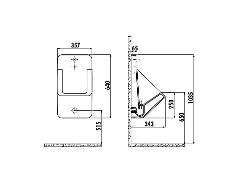 Приобрести Писсуар Creavit TP640-00AM00E-0000 подвесной Антрацит в магазине сантехники Santeh-Crystal.ru