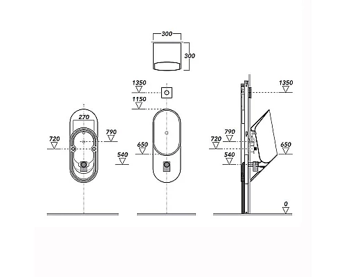 Купить Писсуар Simas Vignoni VI03bi подвесной Белый в магазине сантехники Santeh-Crystal.ru