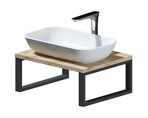 Заказать Столешница под раковину 1MarKa Grunge Loft 60 Ц0000001584 Дуб вотан в магазине сантехники Santeh-Crystal.ru