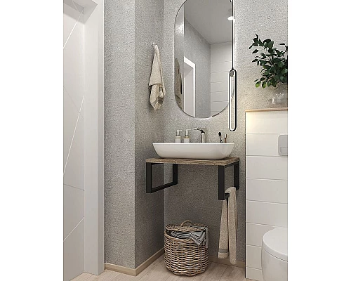 Приобрести Столешница под раковину 1MarKa Grunge Loft 60 Ц0000001583 Дуб намибия в магазине сантехники Santeh-Crystal.ru