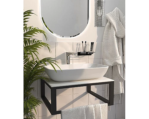 Заказать Столешница под раковину 1MarKa Loft 60 Ц0000008734 Светло-серый МА01 Nat в магазине сантехники Santeh-Crystal.ru