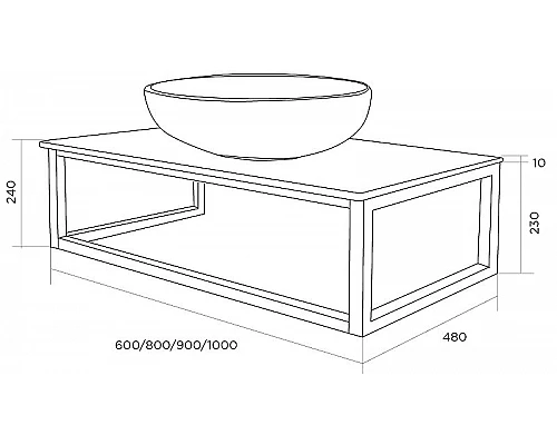 Заказать Столешница под раковину 1MarKa Loft 80 Ц0000008735 Светло-серый МА01 Nat в магазине сантехники Santeh-Crystal.ru