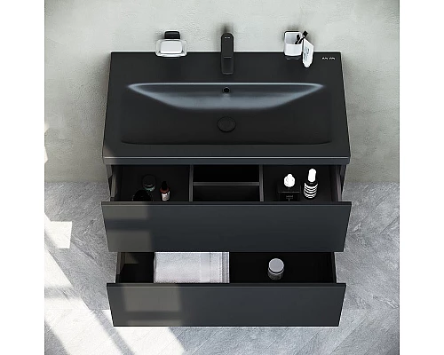 Приобрести Раковина AM.PM Gem 75 M90WCC0752BM Черная матовая в магазине сантехники Santeh-Crystal.ru