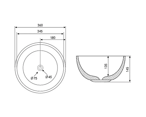Купить Раковина-чаша Abber Bequem 36 AC2105 Белая в магазине сантехники Santeh-Crystal.ru
