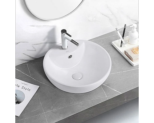 Приобрести Раковина Abber Bequem 46 AC2101 Белая в магазине сантехники Santeh-Crystal.ru