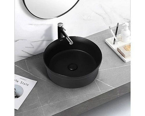 Заказать Раковина-чаша Abber Bequem 40 AC2103MB Черная матовая в магазине сантехники Santeh-Crystal.ru