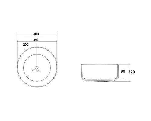 Купить Раковина-чаша Abber Bequem 40 AC2109 Белая в магазине сантехники Santeh-Crystal.ru