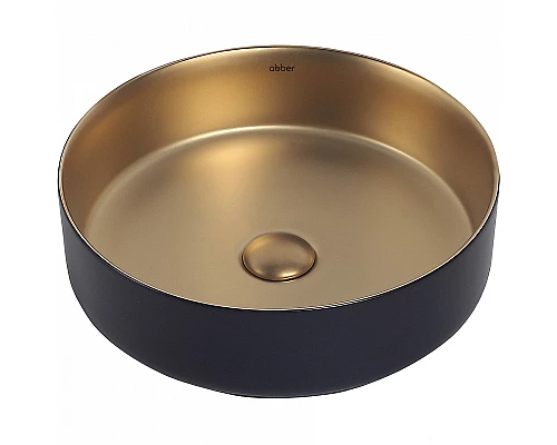 Раковина-чаша Abber Bequem 40 AC2109BG Золото матовое Черная