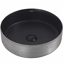 Раковина-чаша Abber Bequem 40 AC2109BS Черная матовая Серебро