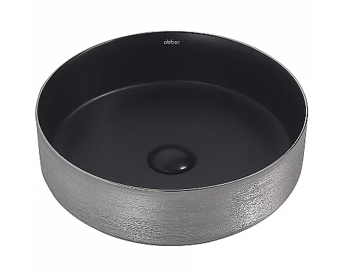 Раковина-чаша Abber Bequem 40 AC2109BS Черная матовая Серебро