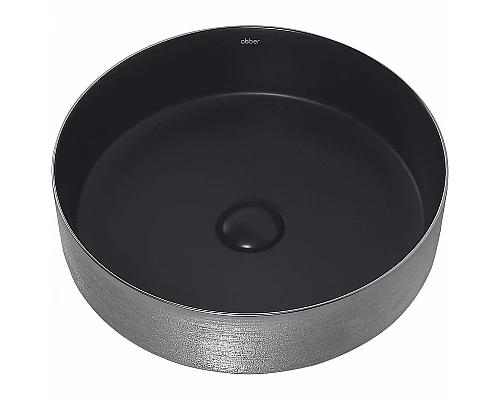 Раковина-чаша Abber Bequem 40 AC2109BS Черная матовая Серебро