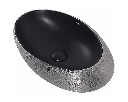 Раковина-чаша Abber Bequem 49 AC2107BS Черный матовый Серебро