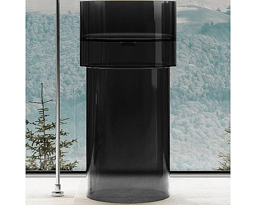 Приобрести Раковина Abber Kristall 45 AT2701Onyx Черная в магазине сантехники Santeh-Crystal.ru