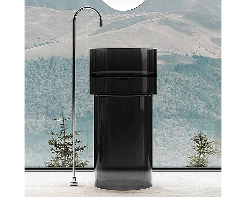 Приобрести Раковина Abber Kristall 45 AT2701Onyx Черная в магазине сантехники Santeh-Crystal.ru