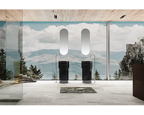 Заказать Раковина Abber Kristall 45 AT2701Onyx-H Черная в магазине сантехники Santeh-Crystal.ru