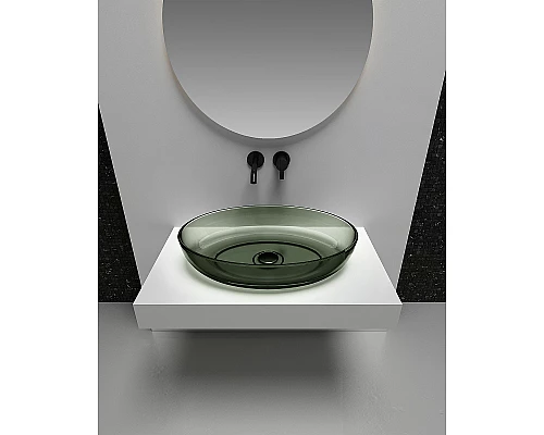 Раковина-чаша Abber Kristall 60 AT2801Vesuvian Оливковая