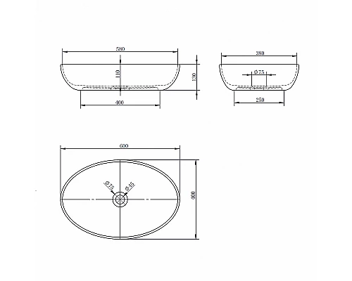 Раковина-чаша Abber Kristall 60 AT2801Vesuvian Оливковая
