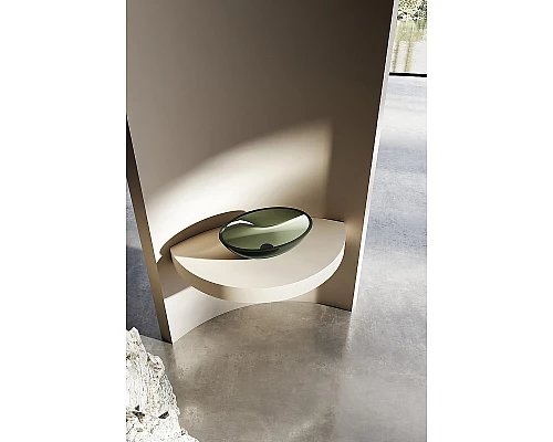 Раковина-чаша Abber Kristall 50 AT2802Vesuvian Оливковая