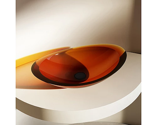 Раковина-чаша Abber Kristall 60 AT2808Opal Коричневая