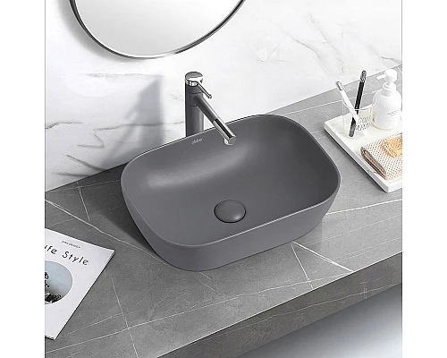 Заказать Раковина-чаша Abber Rechteck 46 AC2200MG Серая матовая в магазине сантехники Santeh-Crystal.ru