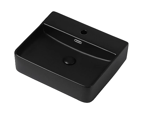 Приобрести Раковина Abber Rechteck 50 AC2203MB Черная матовая в магазине сантехники Santeh-Crystal.ru