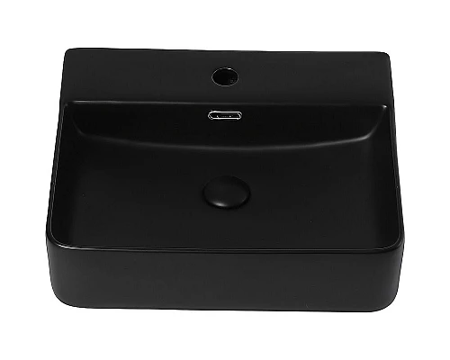 Приобрести Раковина Abber Rechteck 50 AC2203MB Черная матовая в магазине сантехники Santeh-Crystal.ru