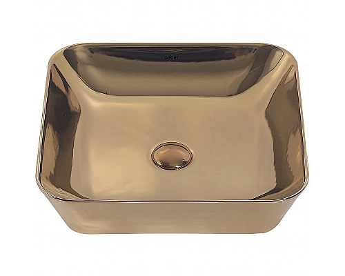 Приобрести Раковина-чаша Abber Rechteck 43 AC2205GG Золото в магазине сантехники Santeh-Crystal.ru