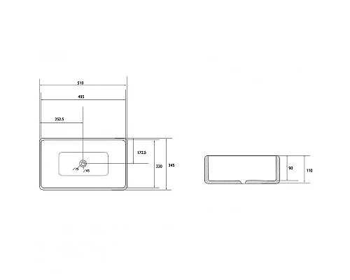 Приобрести Раковина-чаша Abber Rechteck 51 AC2207MG Серая матовая в магазине сантехники Santeh-Crystal.ru
