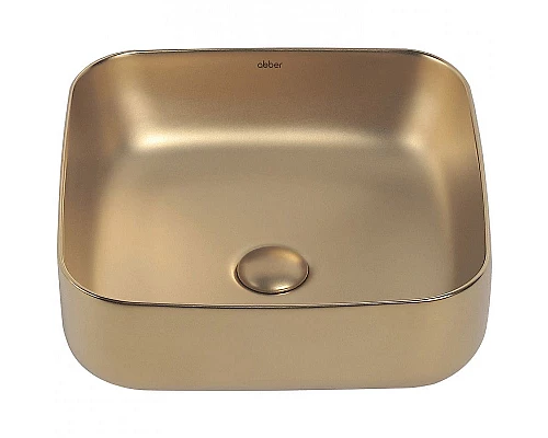 Заказать Раковина-чаша Abber Rechteck 39 AC2211MMG Золото матовое в магазине сантехники Santeh-Crystal.ru