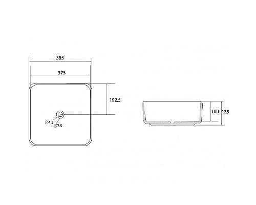 Приобрести Раковина-чаша Abber Rechteck 39 AC2211MS Серебро матовое в магазине сантехники Santeh-Crystal.ru