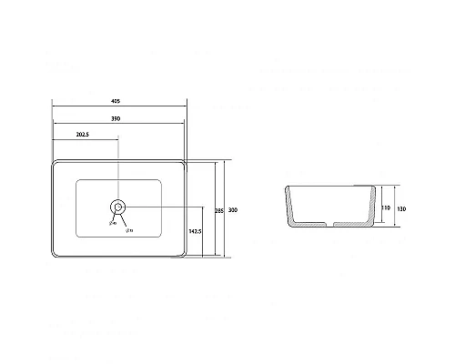Заказать Раковина-чаша Abber Rechteck 40 AC2213MMG Золото матовое в магазине сантехники Santeh-Crystal.ru